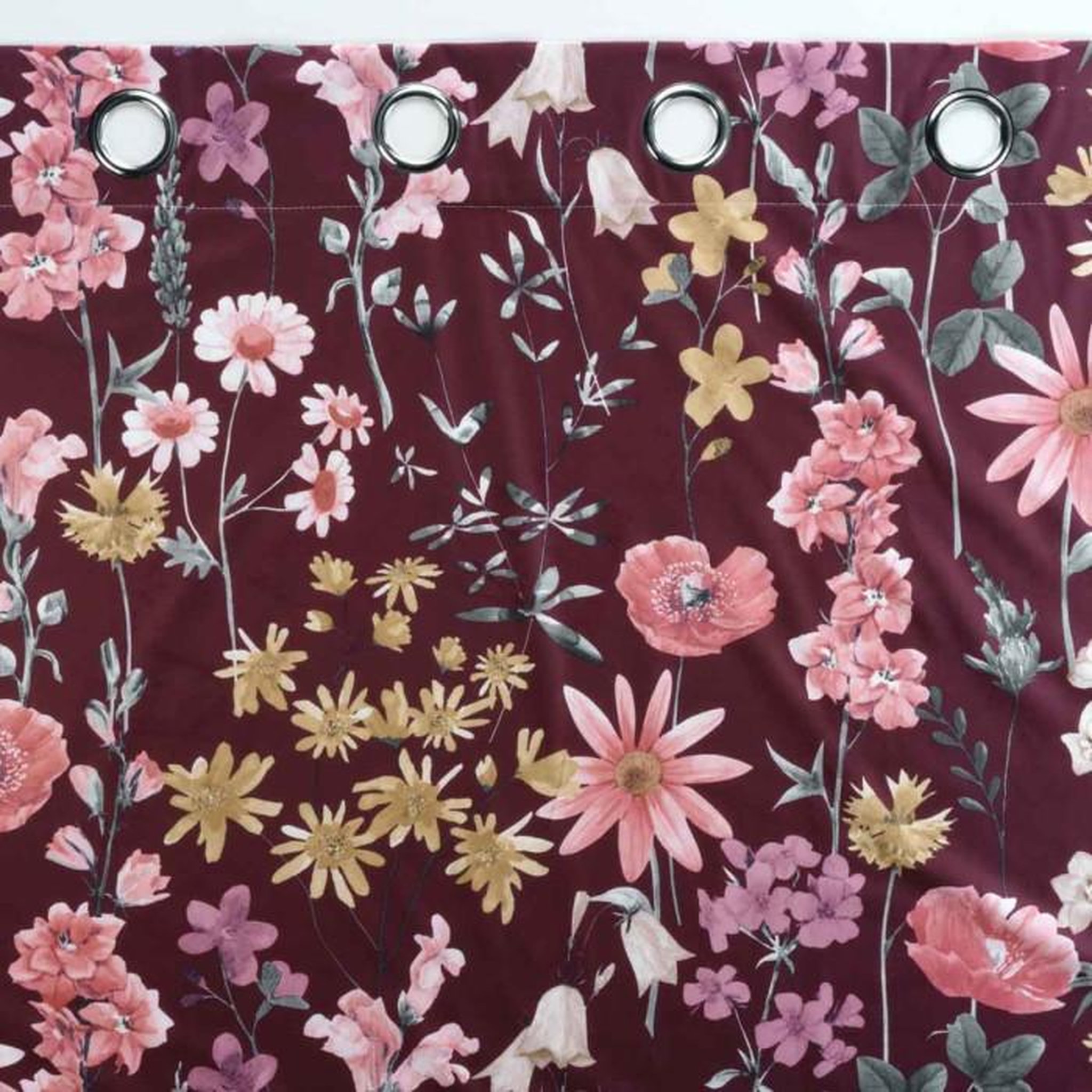 Voir la diapositive 3 : Paris Prix Rideau à Œillets  Florabella  140x240cm Prune