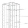 Voir la diapositive 5 : VIDAXL Panier de gabion en forme de U avec 2 poteaux Fer 140x20x100 cm