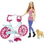 Voir la diapositive 1 : MATTEL Barbie à vélo avec ses chiens