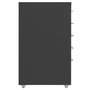 Voir la diapositive 3 : VIDAXL Classeur mobile Anthracite 28x41x69 cm Metal