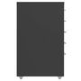 Voir la diapositive 3 : VIDAXL Classeur mobile Anthracite 28x41x69 cm Metal