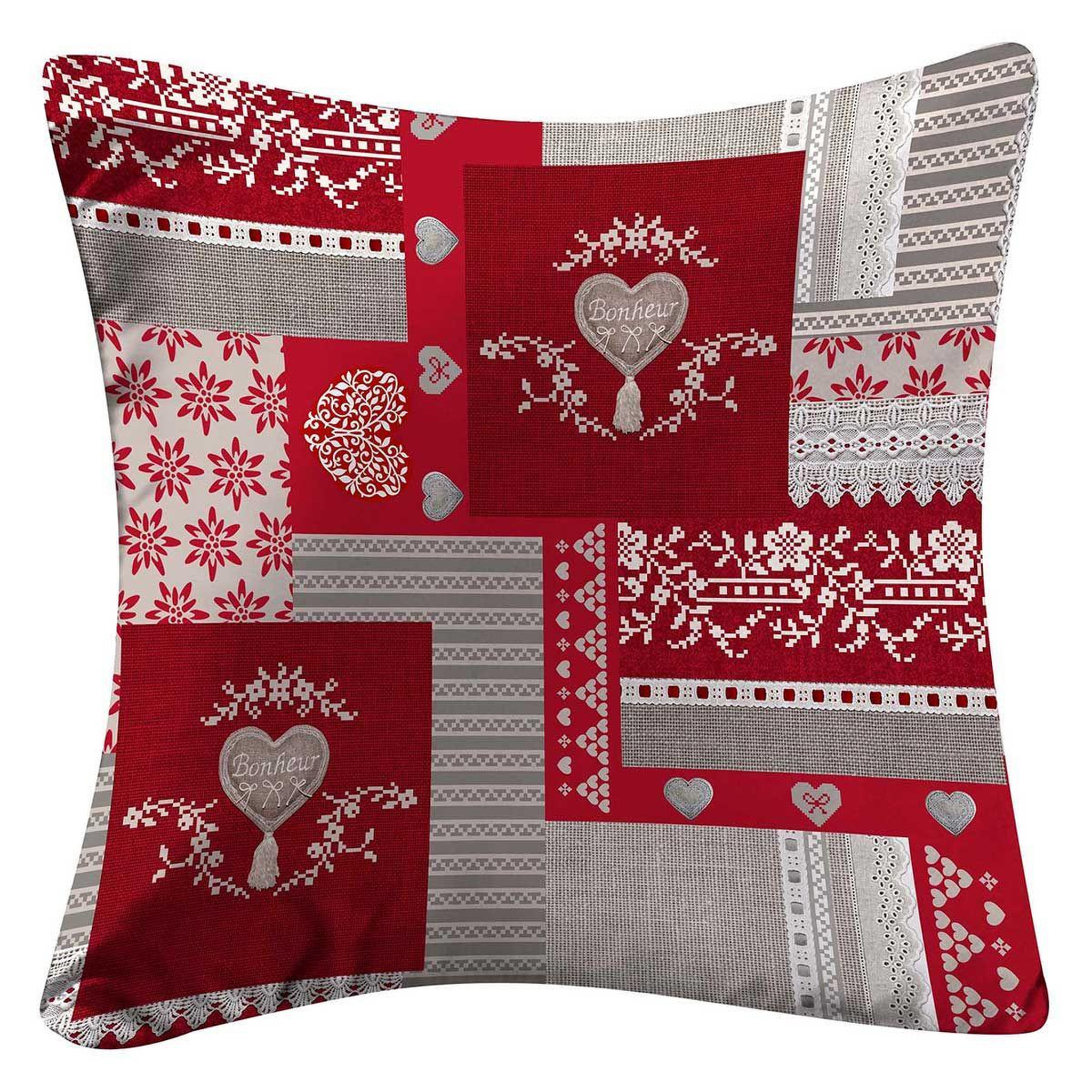 Douceur d'Intérieur Housse de Coussin  Sweet Heart  60x60cm Gris