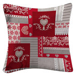 Paris Prix Housse de Coussin  Sweet Heart  60x60cm Gris