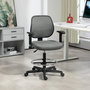 Voir la diapositive 2 : VINSETTO Chaise de bureau assise haute réglable accoudoirs réglables pivotante 360° tissu gris chiné