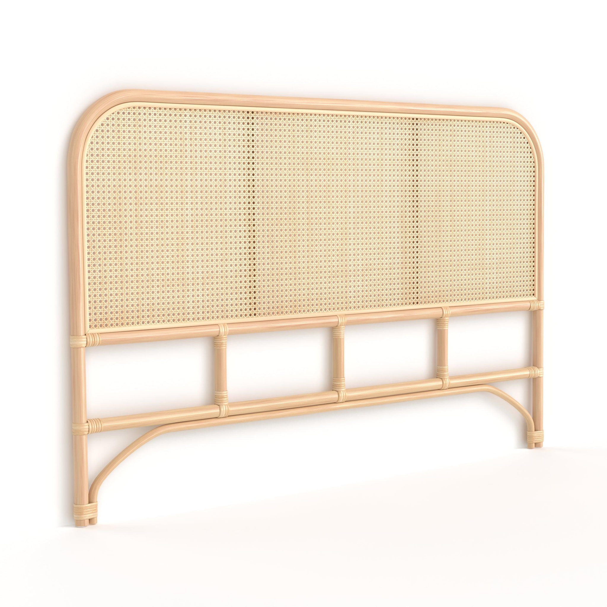 Voir la diapositive 3 : MAISON PAVANE Tête de lit en rotin et cannage 140 cm-naïra