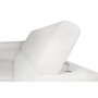 Canapé d'angle convertible 5places tissu bouclette blanc MARIUS 