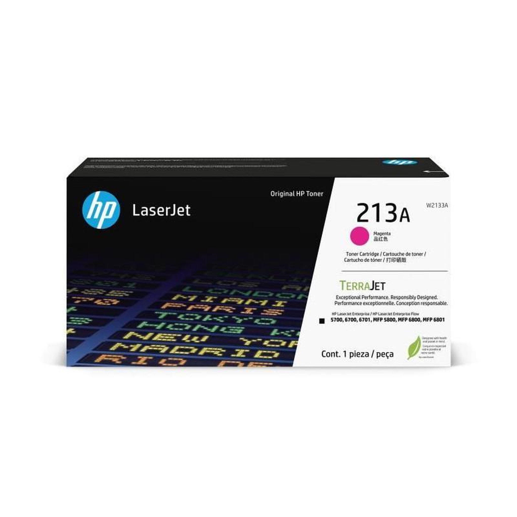HP Cartouche de Toner HP 213A Magenta Authentique (W2133A) pour HP LaserJet Enterprise 5700 / 6700 / MFP 5800 / 6800 /6801