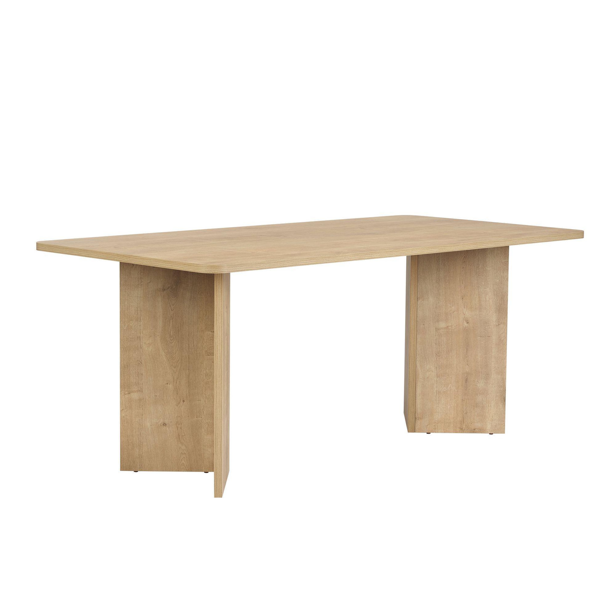 Voir la diapositive 4 : Habitat et Jardin Table à manger en bois  linza  180 x 90 x 75 cm - chêne à miel