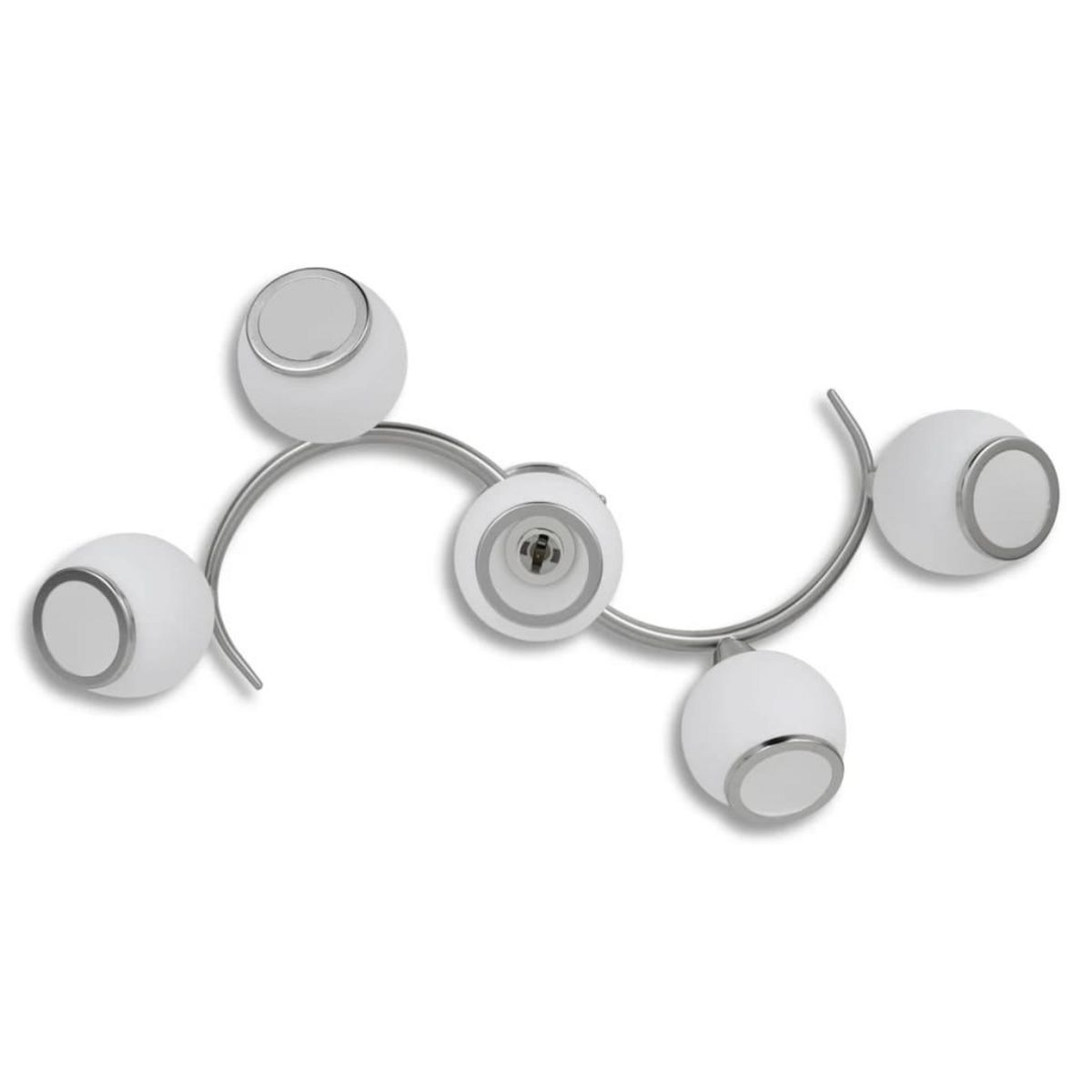 VIDAXL Plafonnier avec abat-jour en verre sur rail ondule