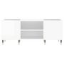 Voir la diapositive 4 : VIDAXL Armoire a disques blanc brillant 121x38x48 cm bois d'ingenierie
