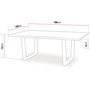 Voir la diapositive 3 : Habitat et Jardin Table repas  Hollywood  - 200 x 100 x 76 cm - couleur: Chêne / Noir