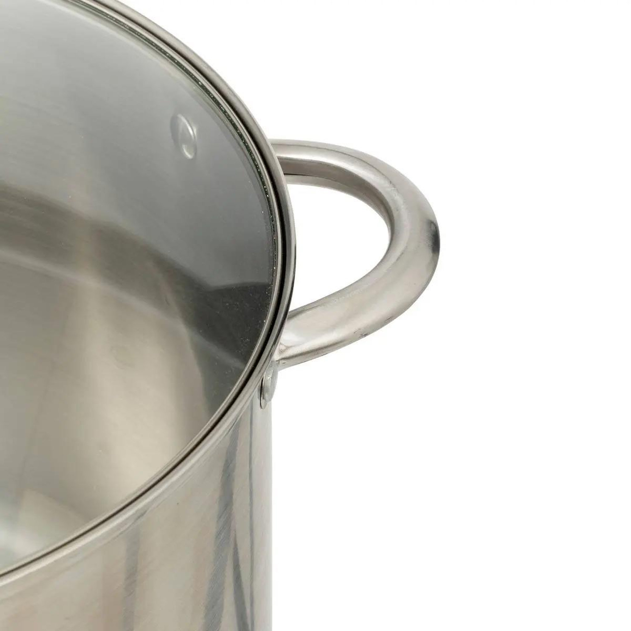 Voir la diapositive 4 : FIVE Marmite en Inox  Couvercle en Verre  13L Argent