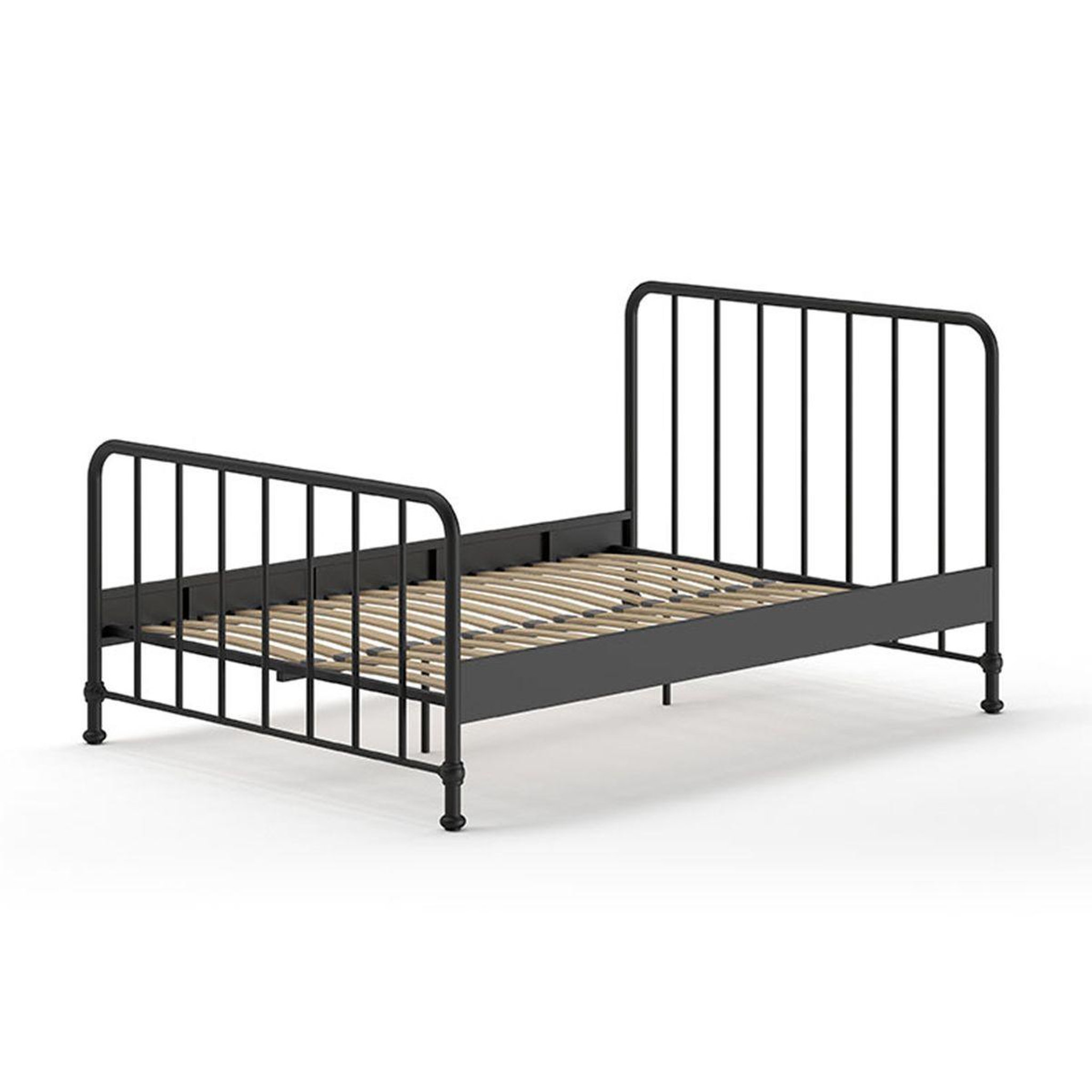 Voir la diapositive 2 : Paris Prix Lit enfant  bronxx  140x200cm noir