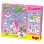 Voir la diapositive 3 : Haba Puzzles de 12 à 18 pièces : 3 puzzles : Licornes dans les nuages
