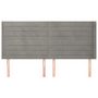 Voir la diapositive 3 : VIDAXL Tete de lit avec oreilles Gris clair 183x16x118/128 cm Velours