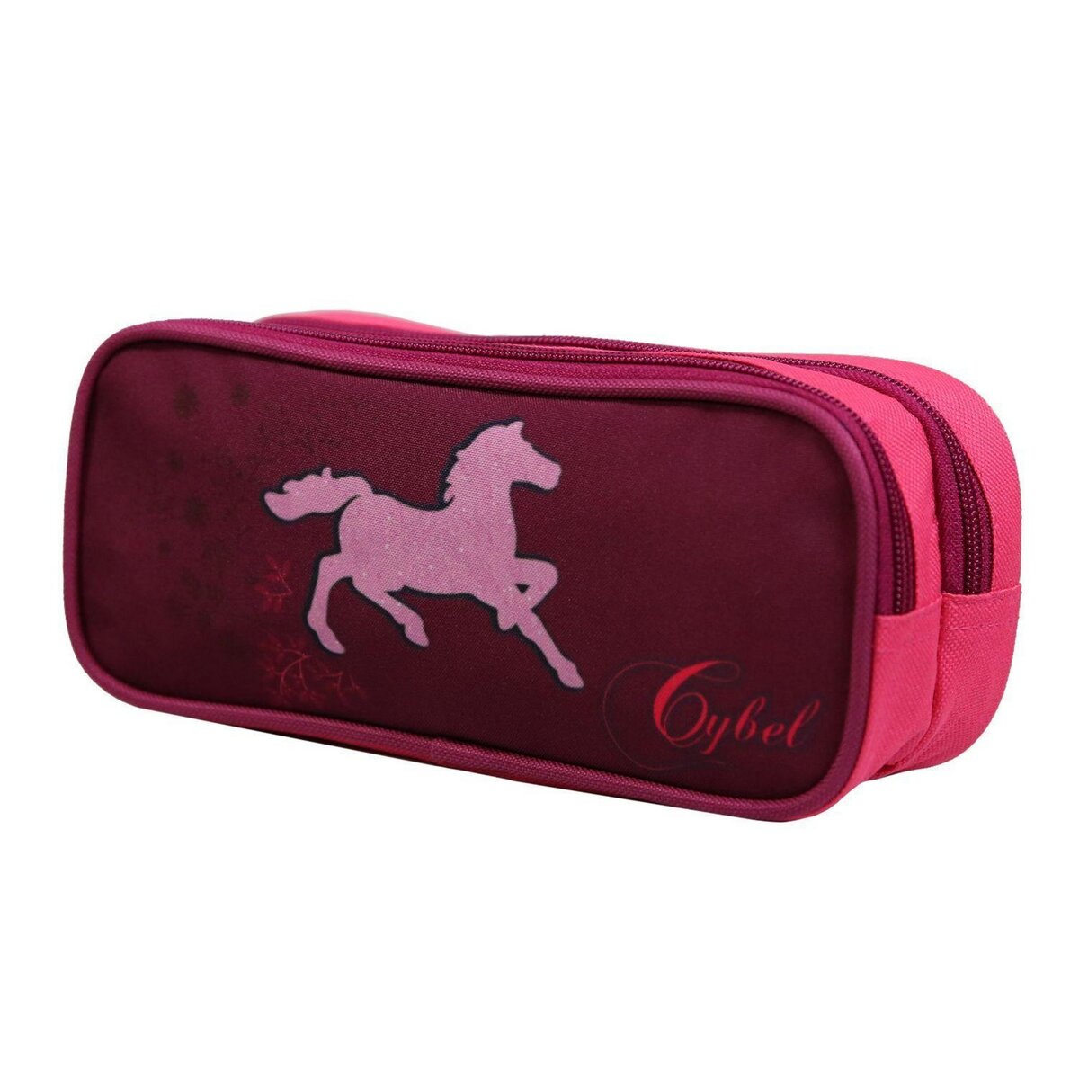 Bagtrotter Trousse scolaire 2 compartiments Cybel Cheval Licorne Violette Bagtrotter