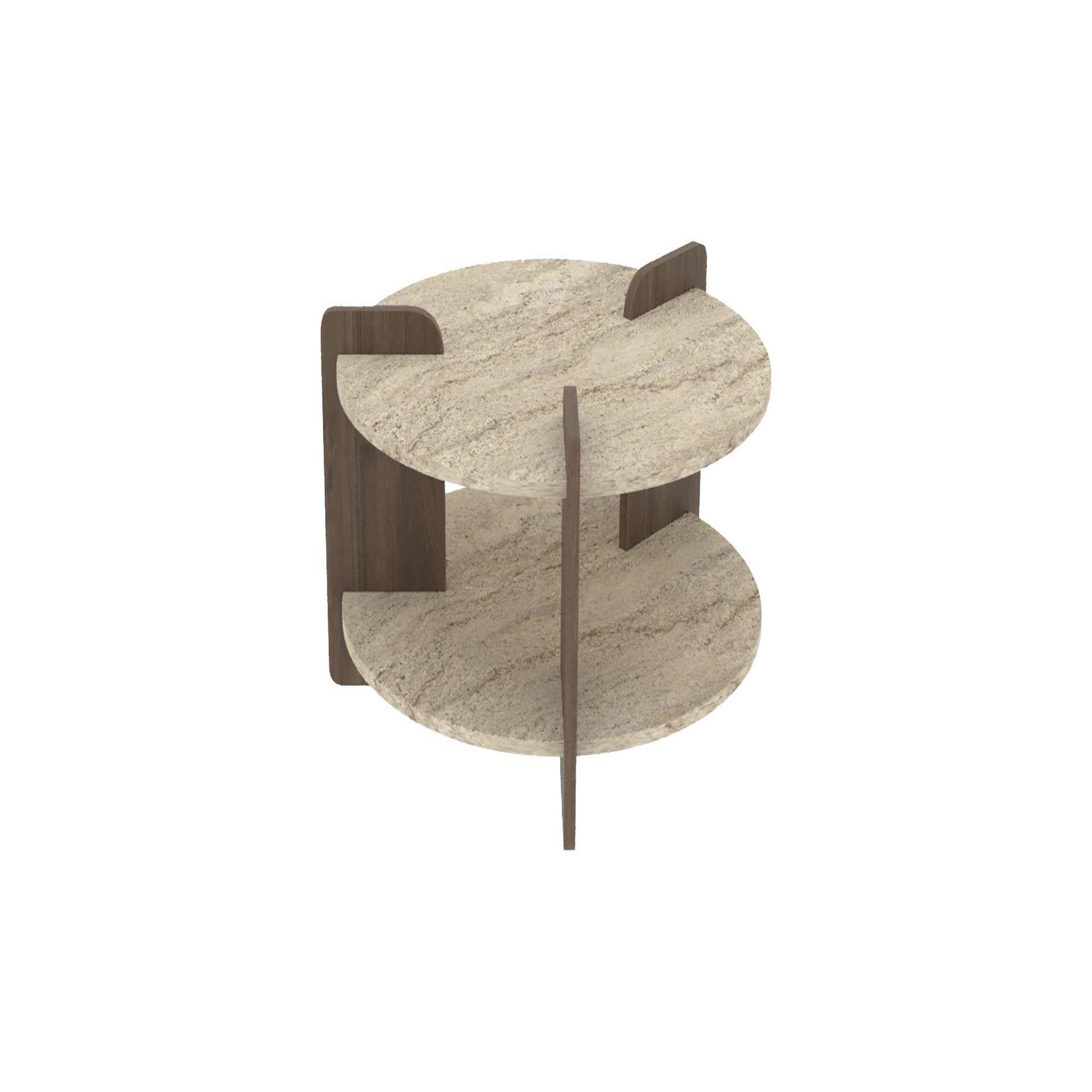 Habitat et Jardin Table basse en bois  oalla  70 x 70 x 45 cm - travertin