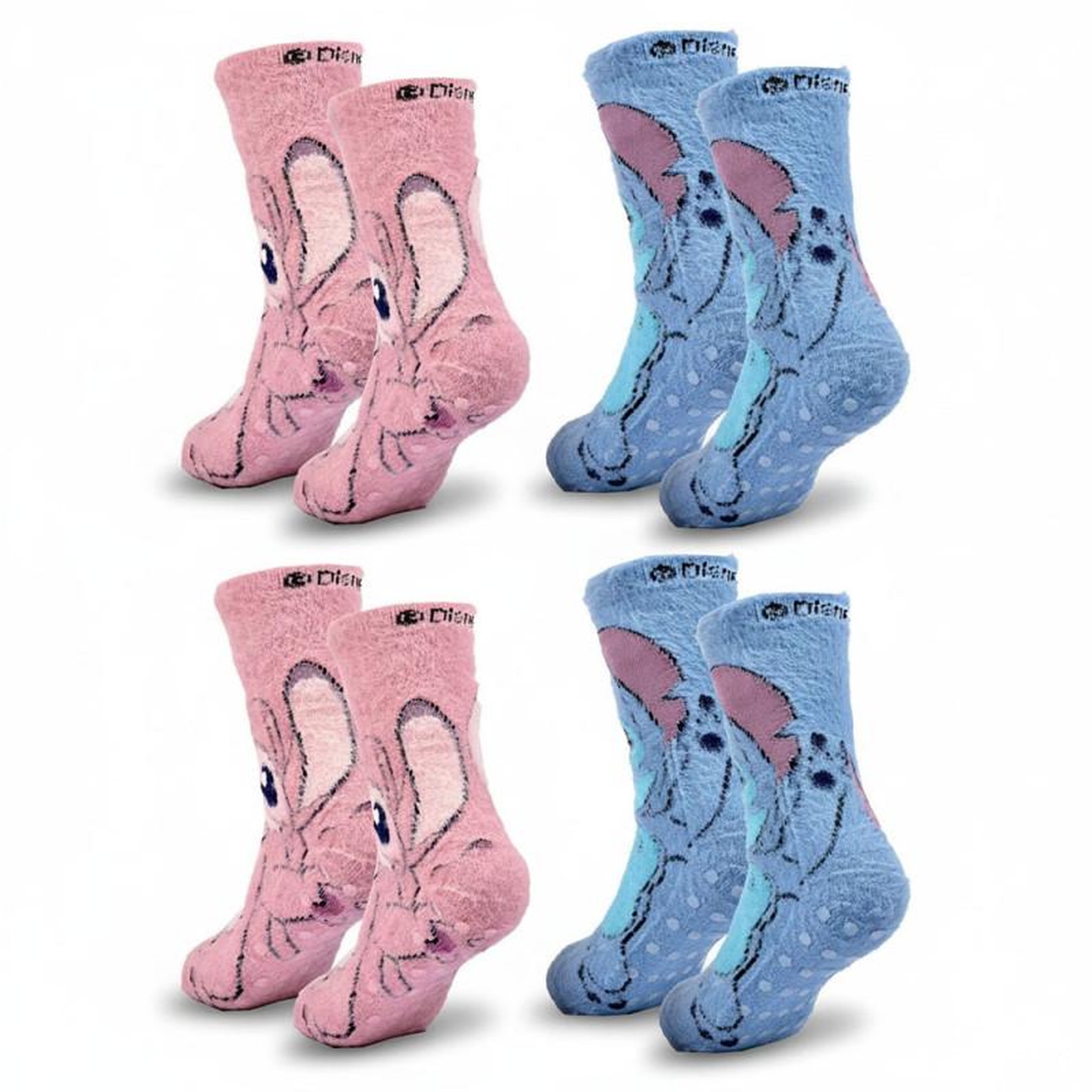 Voir la diapositive 4 : DISNEY Pack de Chaussettes Antidérapantes Enfant LILO & STITCH (Lot de 4)