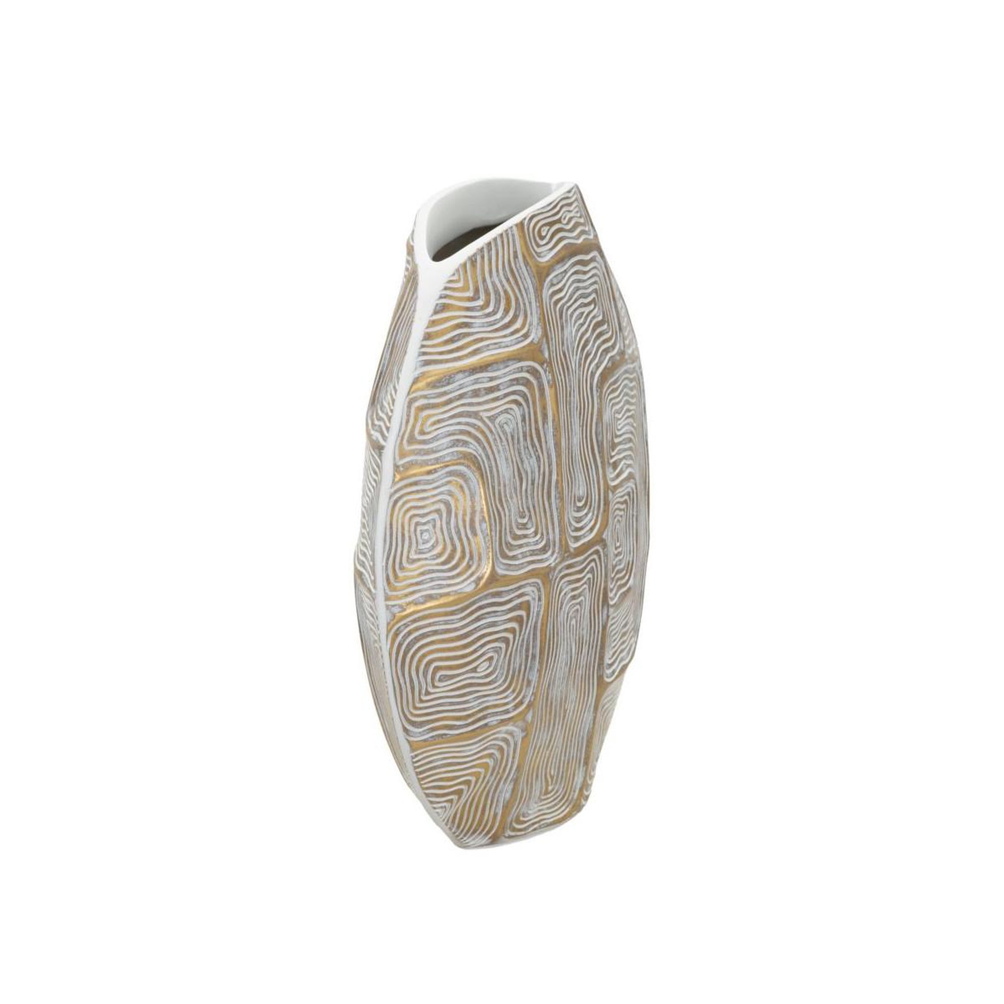 Voir la diapositive 4 : Paris Prix Vase design en résine  elips  36cm or