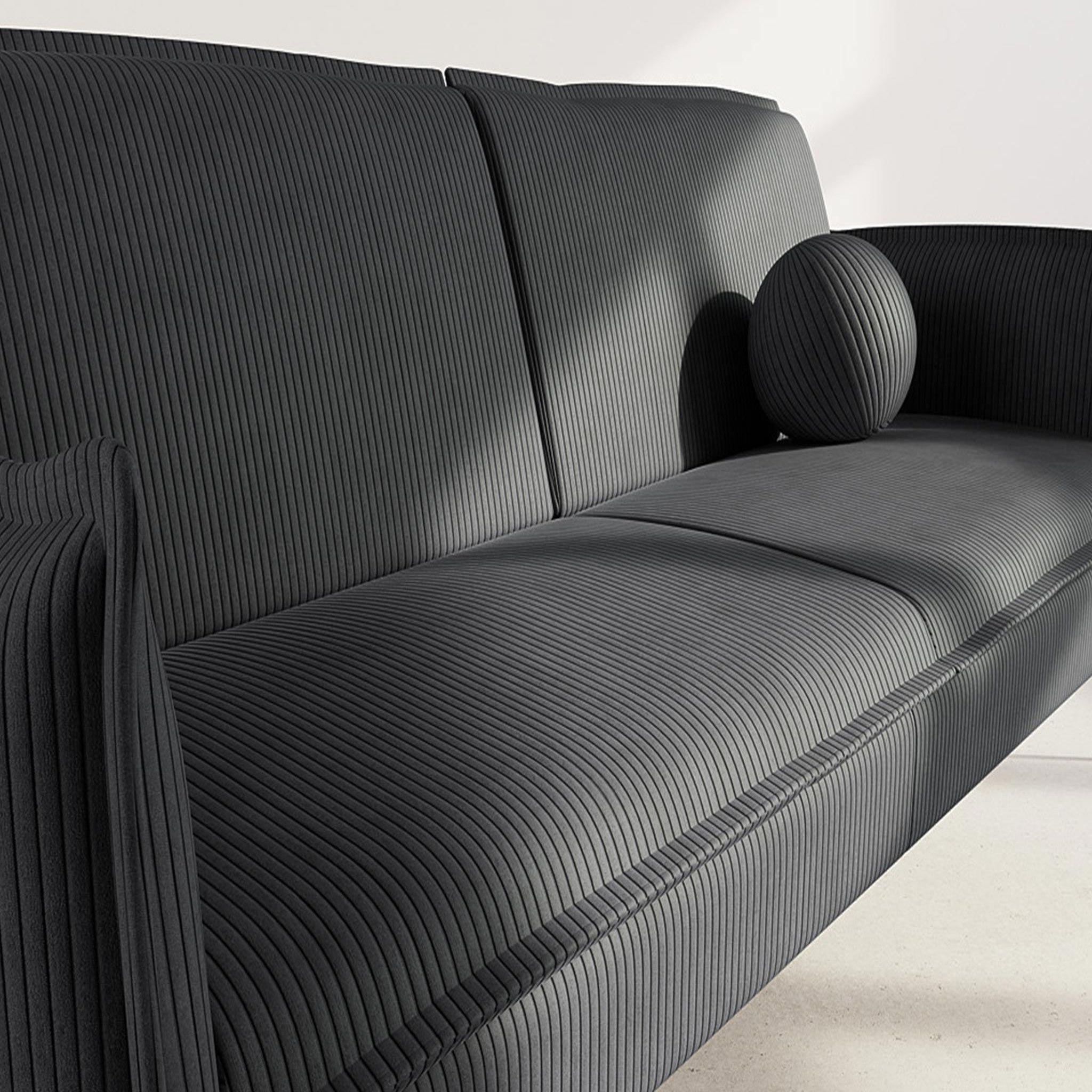 Voir la diapositive 4 : BEST MOBILIER Lexie - canapé convertible clic-clac 2 places en velours côtelé