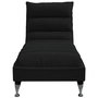Voir la diapositive 4 : VIDAXL Chaise longue avec coussins noir tissu