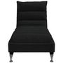 Voir la diapositive 4 : VIDAXL Chaise longue avec coussins noir tissu