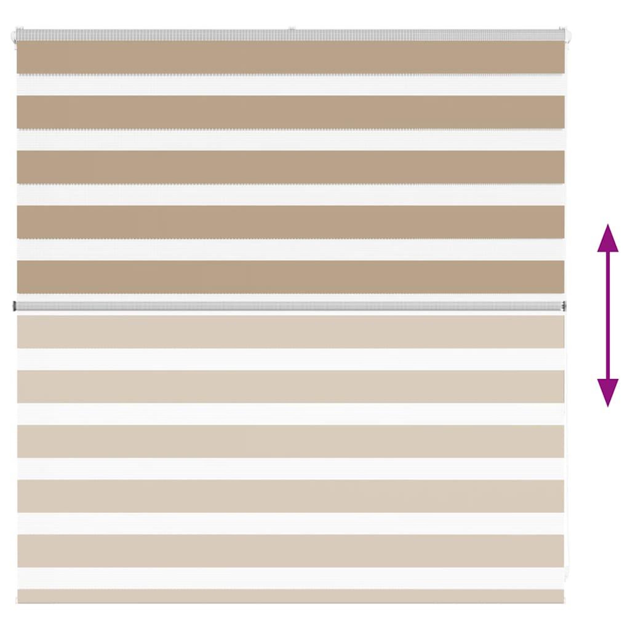 Voir la diapositive 5 : VIDAXL Store zebre marron sable largeur du tissu 140,9 cm polyester