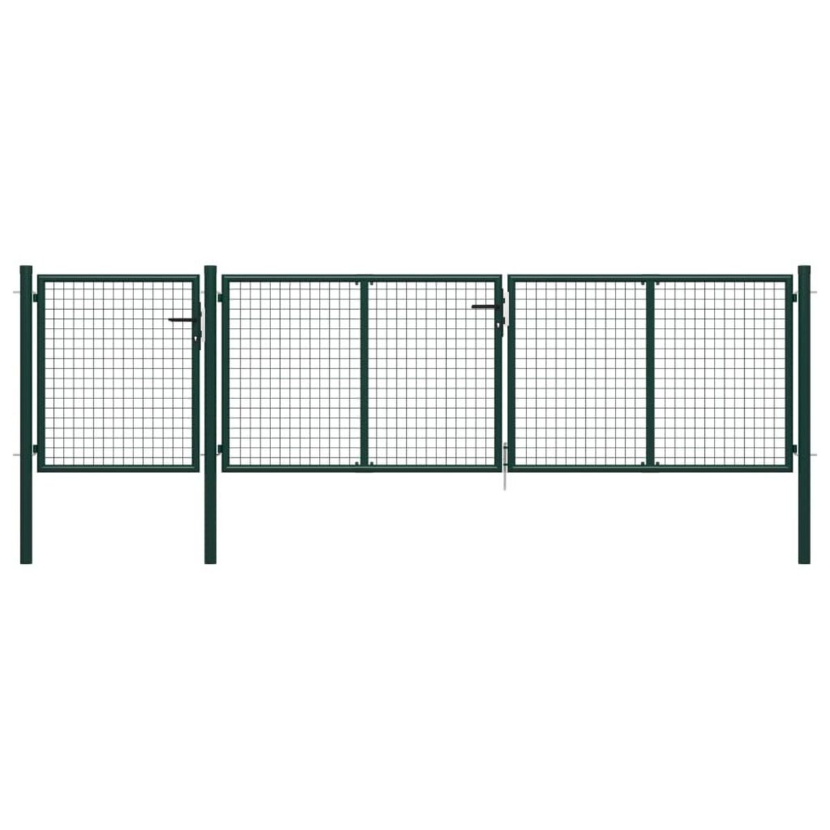 VIDAXL Portail de jardin Acier 400 x 75 cm Vert