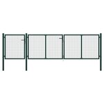 VIDAXL Portail de jardin Acier 400 x 75 cm Vert