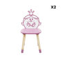 Voir la diapositive 2 : SWEEEK Lot de 2 chaises enfant collection Monsieur/Madame - Madame Princesse. rose