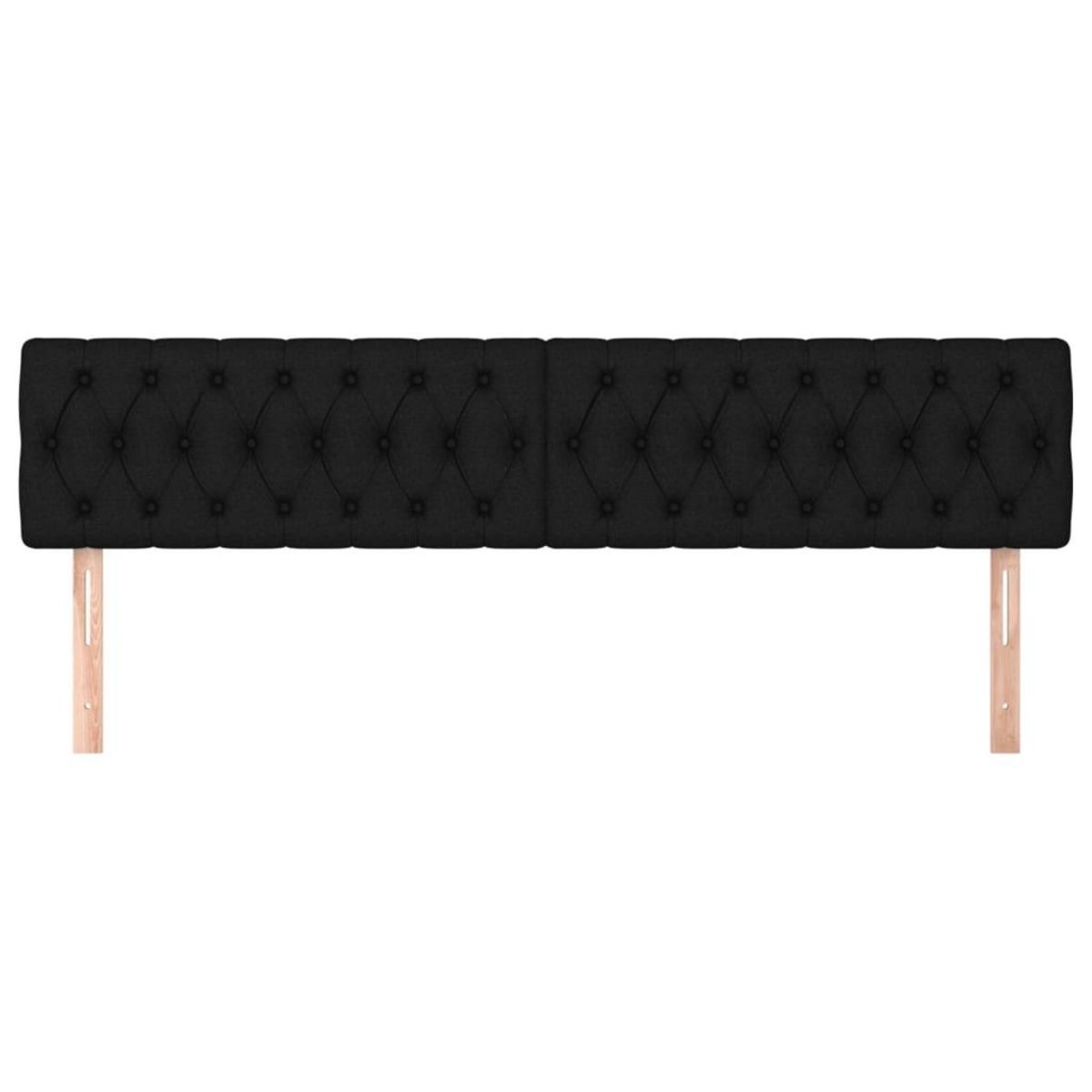 VIDAXL Tetes de lit 2 pcs Noir 100x7x78/88 cm Tissu