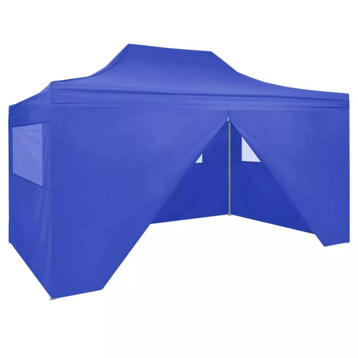 VIDAXL Tente de reception pliable avec 4 parois 3x4 m Acier Bleu