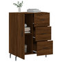 Voir la diapositive 4 : VIDAXL Buffet chene marron 69,5x34x90 cm bois d'ingenierie