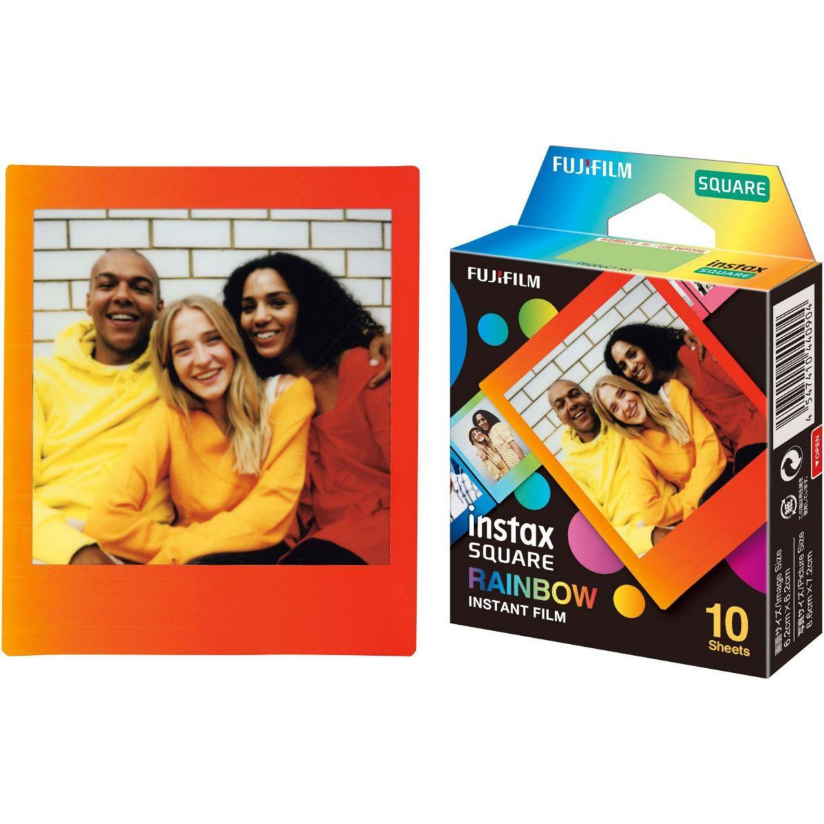 FUJIFILM Papier photo instantané Film Instax Square Rainbow WW1 (x10)