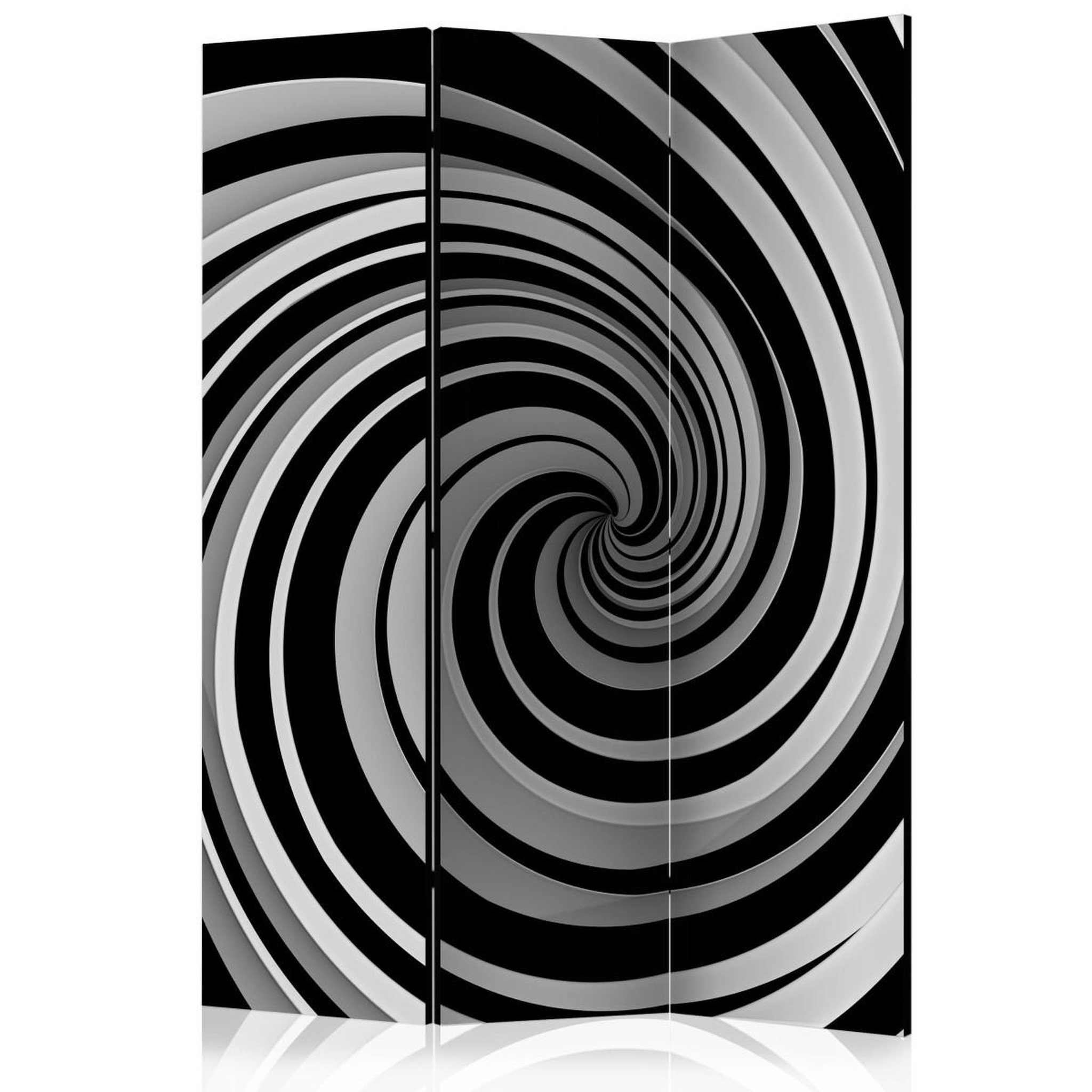 Paris Prix Paravent 3 volets  black & white swirl  135x172cm
