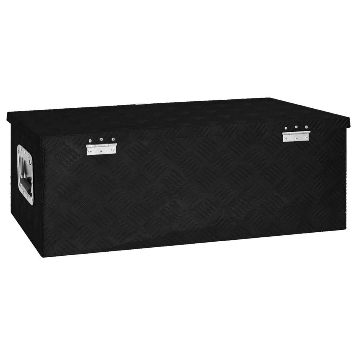 VIDAXL Boîte de rangement Noir 80x39x30 cm Aluminium