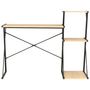 Voir la diapositive 2 : VIDAXL Bureau avec etagere Noir et chene 116x50x93 cm