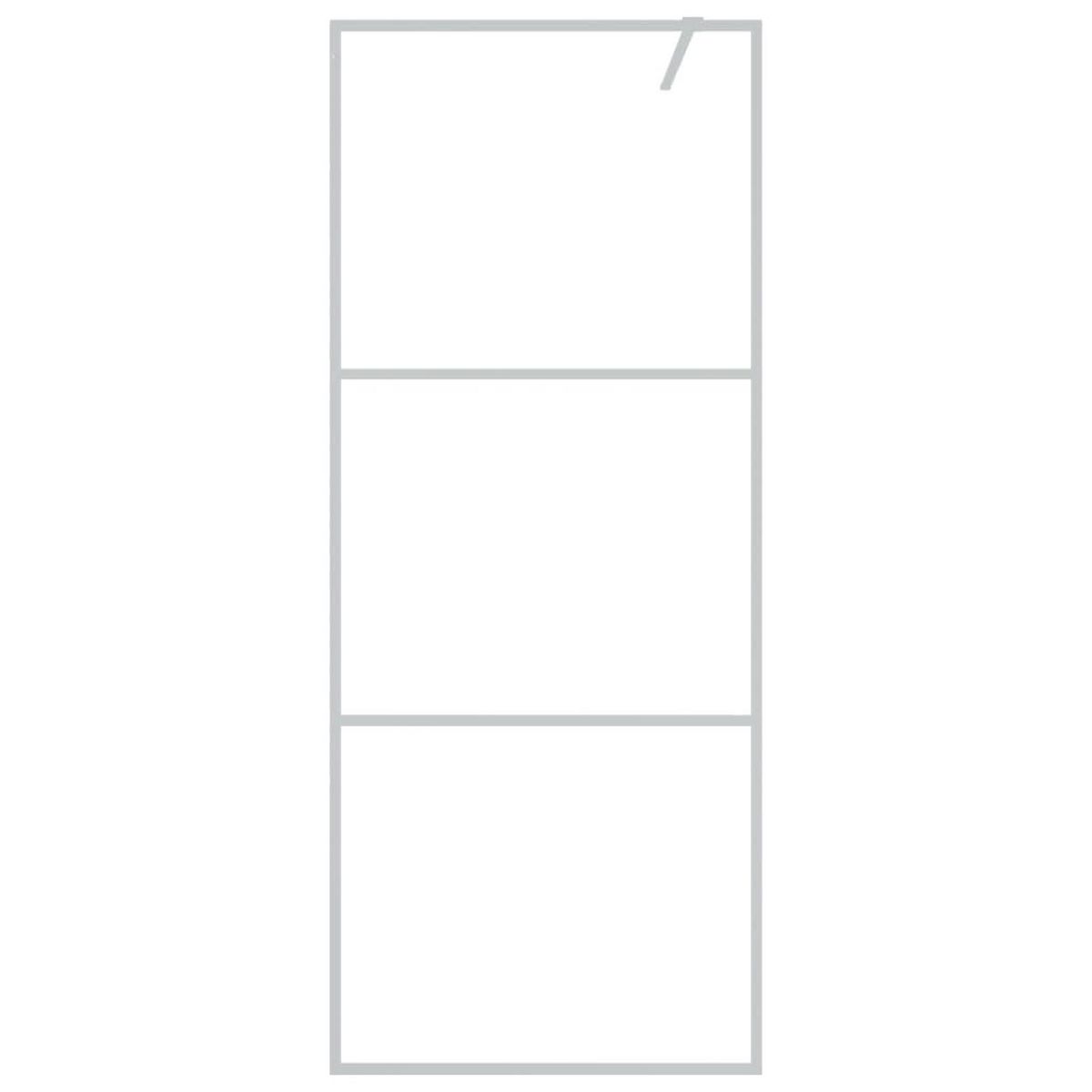 VIDAXL Paroi de douche Argente 80x195 cm Verre ESG transparent