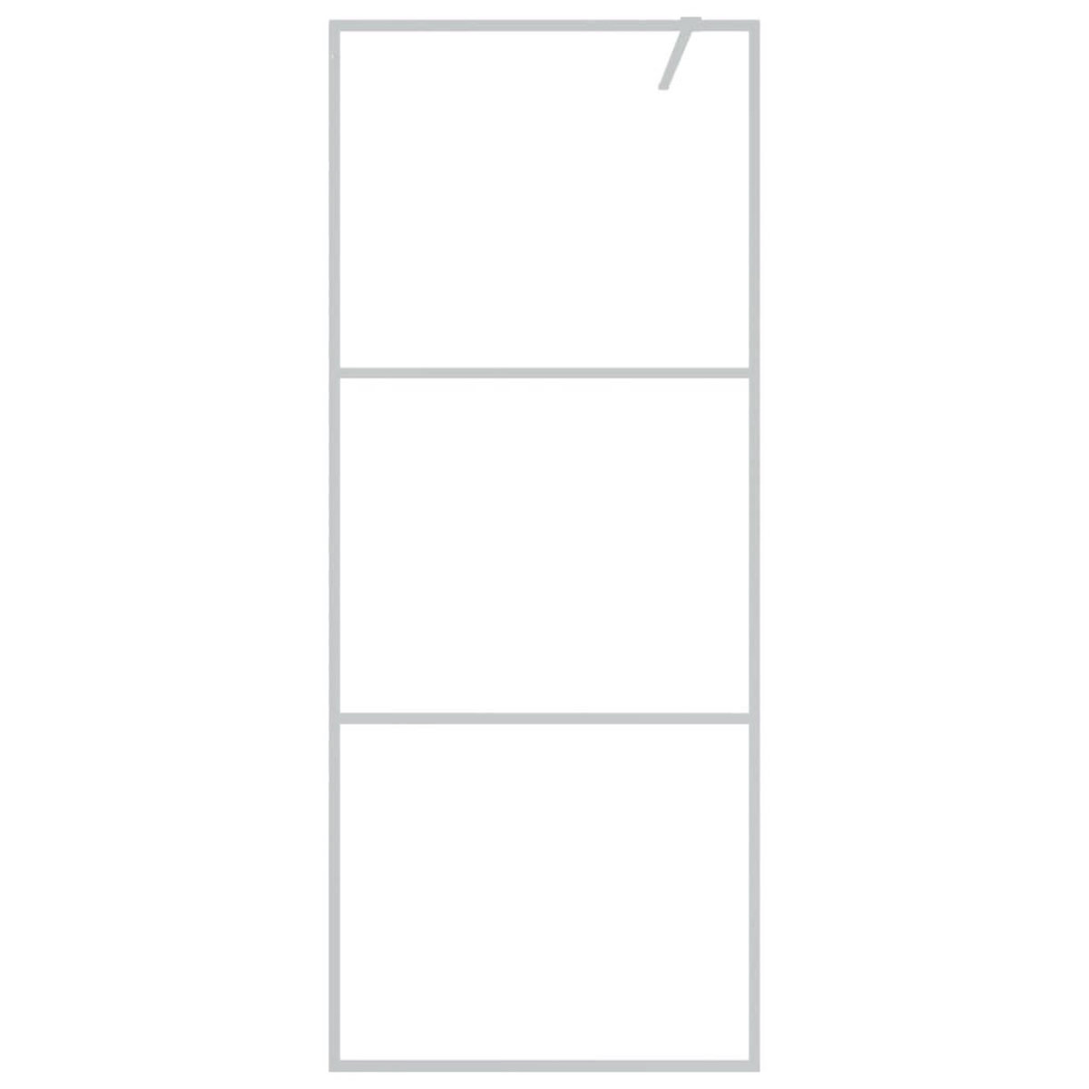 VIDAXL Paroi de douche Argente 80x195 cm Verre ESG transparent