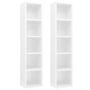 Voir la diapositive 2 : VIDAXL Armoires a CD 2 pcs Blanc brillant 21x16x93,5 cm