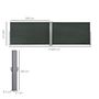 Voir la diapositive 3 : OUTSUNNY Double store latéral brise-vue paravent rétractable dim. 6L x 1,60H m polyester anti-UV haute densité gris