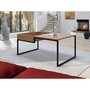 Voir la diapositive 1 : BEST MOBILIER Tim - table basse - effet bois et métal noir - 105 cm - style industriel