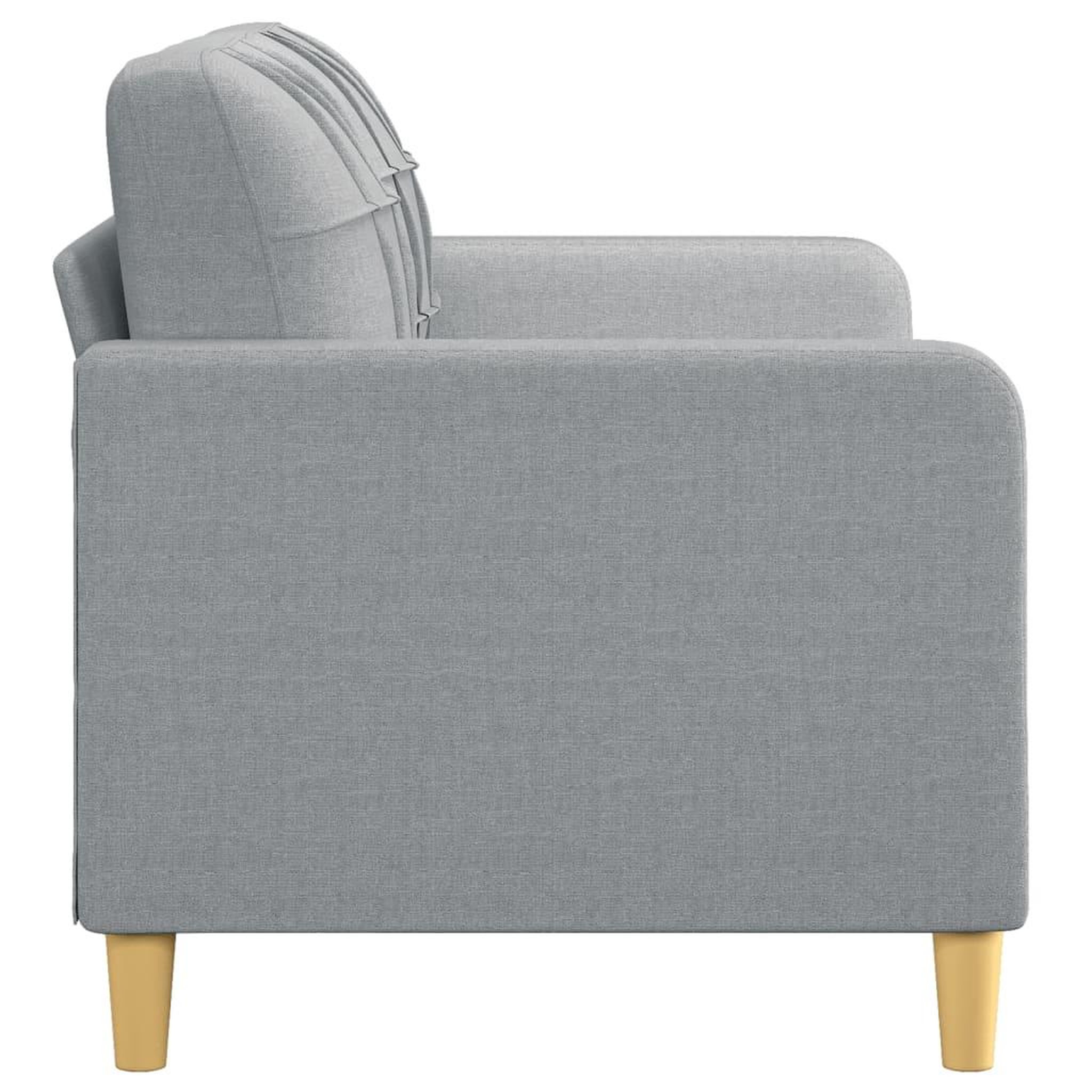 Voir la diapositive 4 : VIDAXL Canape a 2 places Gris clair 140 cm Tissu