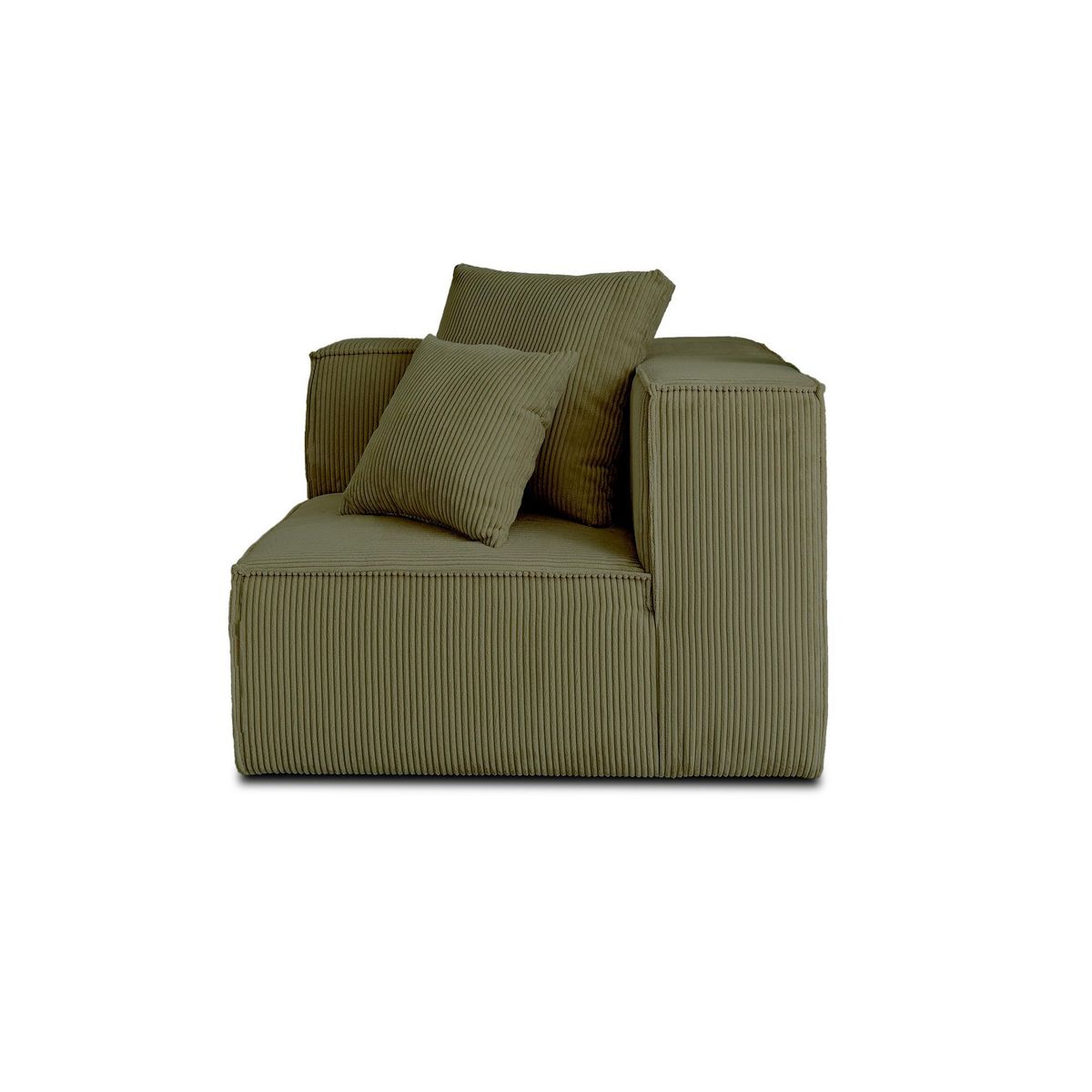 LISA DESIGN Colombine - module d'assise d'angle réversible - en velours côtelé