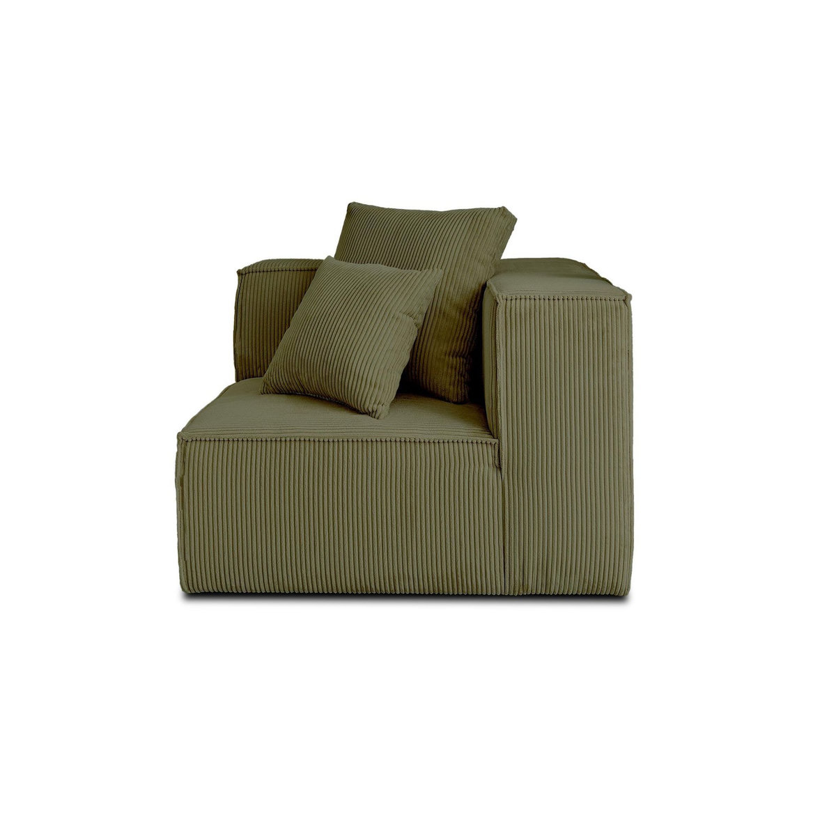 LISA DESIGN Colombine - module d'assise d'angle réversible - en velours côtelé