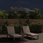 Voir la diapositive 3 : VIDAXL Parasol d'exterieur avec LED et mat en acier 300 cm Anthracite