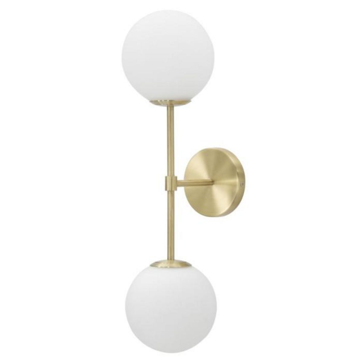 Paris Prix Applique Murale 2 Sphères  Glamy Doppia  55cm Blanc & Or