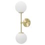 Voir la diapositive 3 : Paris Prix Applique Murale 2 Sphères  Glamy Doppia  55cm Blanc & Or
