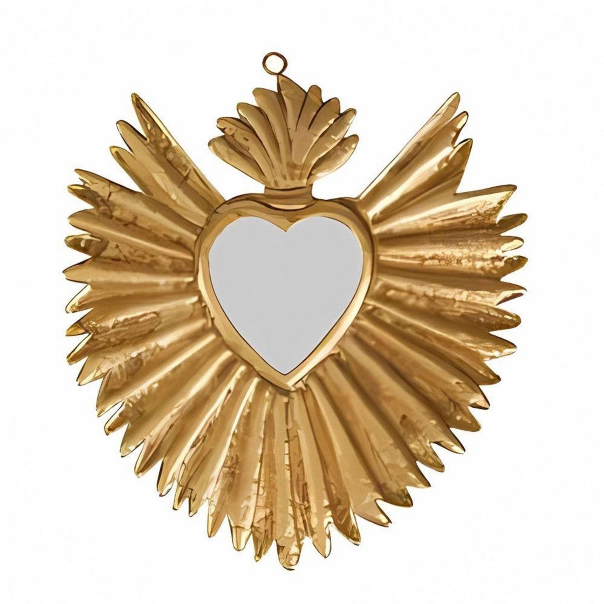 OSTARIA Lot de 3 miroirs métal doré Exvoto