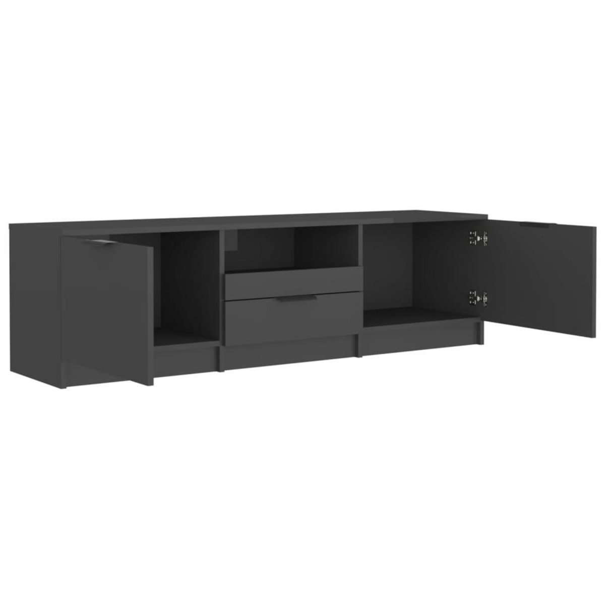 VIDAXL Meuble TV Noir 140x35x40 cm Bois d'ingenierie
